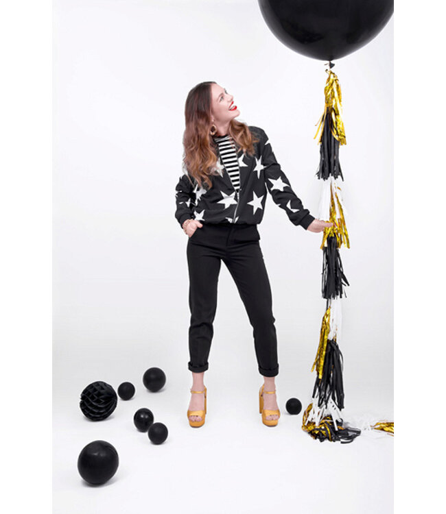 Reuzeballon zwart/black 100 centimeter