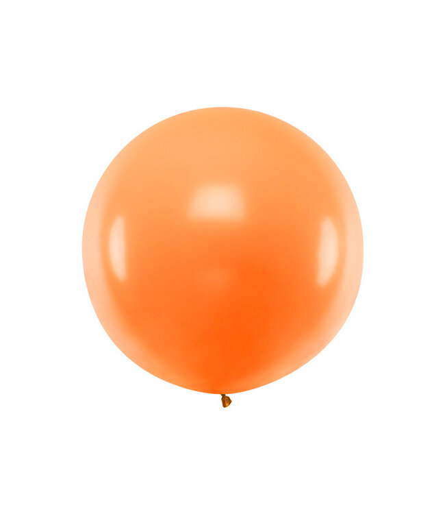 PartyDeco Reuzeballon  oranje 100 centimeter