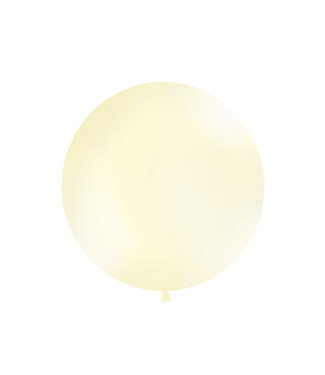 PartyDeco Reuzeballon  metallic cream/ivoor 100 cm xl