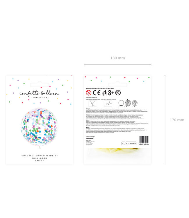 Confettiballon XXL - 100cm