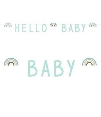 Haza Letterslinger 'Hello baby' regenboog | 2,5 meter