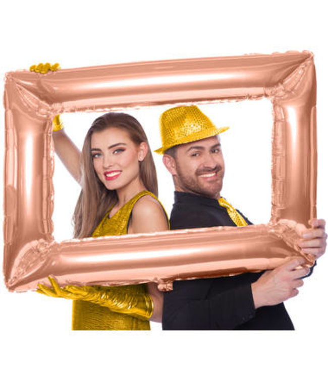 Fotolijst folieballon Rosegoud | 85 x 60 cm