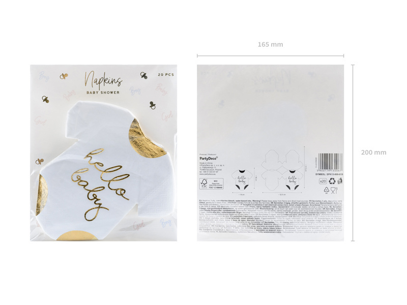 Servetten Hello Baby - romper