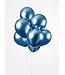 Ballonnen chrome blauw - zakje 5 stuks