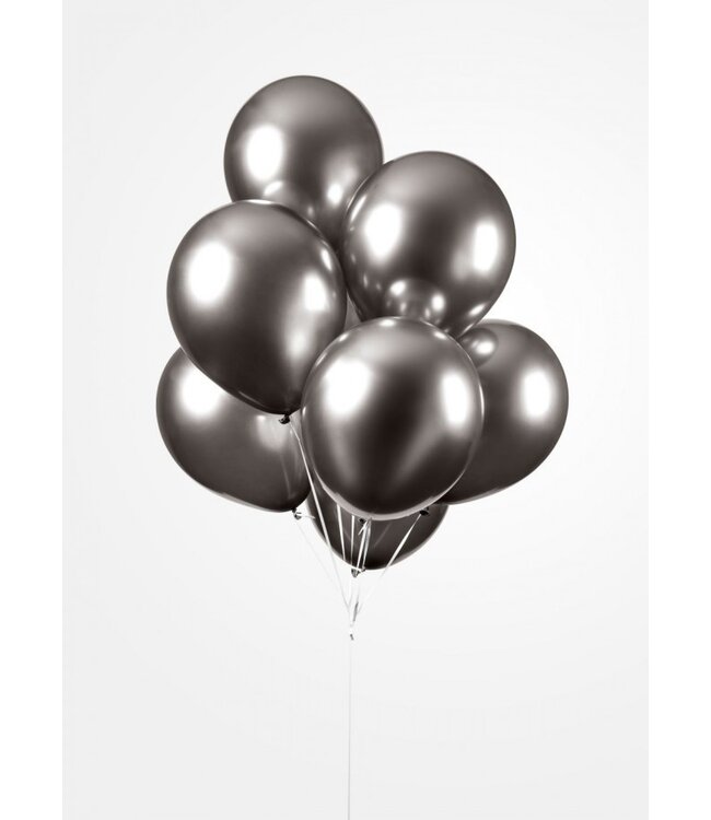 Ballonnen Chrome Spacegrijs | zakje 5 stuks