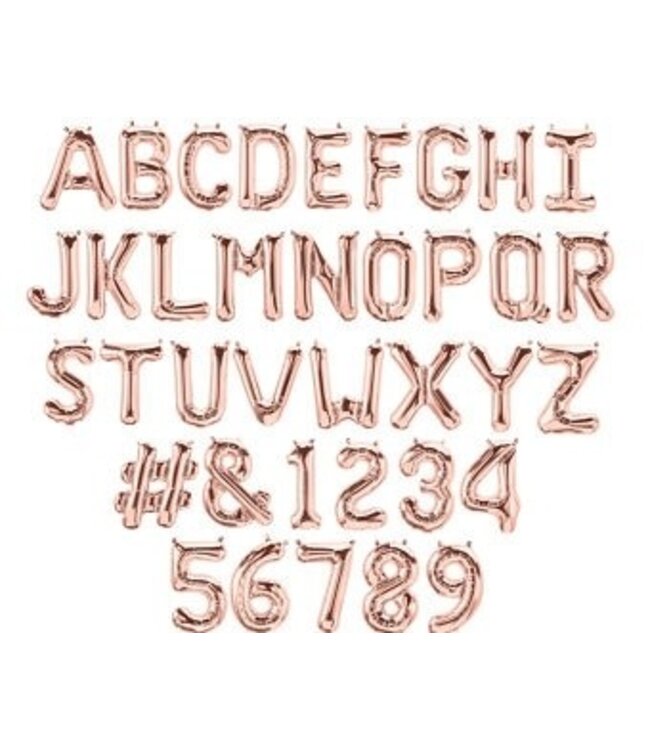 Folieballon F - Rose Goud 35cm