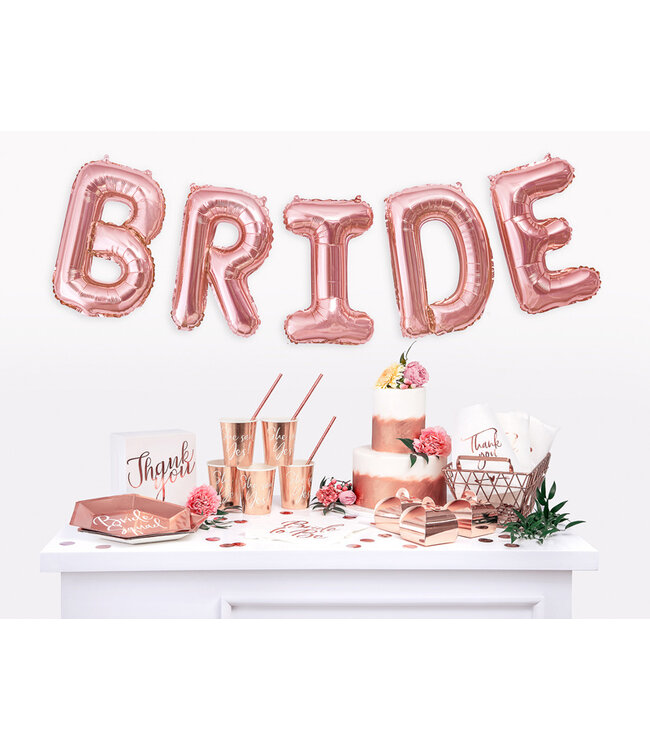 Folieballon L - Rose Goud 35cm