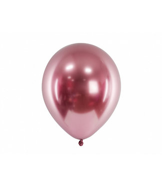 Ballonnen rosegoud CHROME - zakje 5 stuks