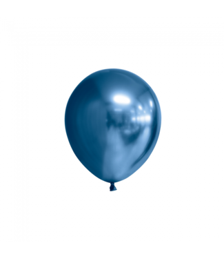 Ballonnen blauw CHROME - MINI - zakje 10 stuks