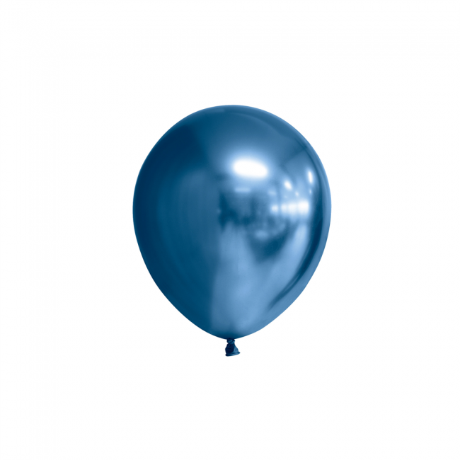 Ballonnen CHROME blauw MINI