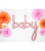 Baby folieballon rose goud | 75x75 cm