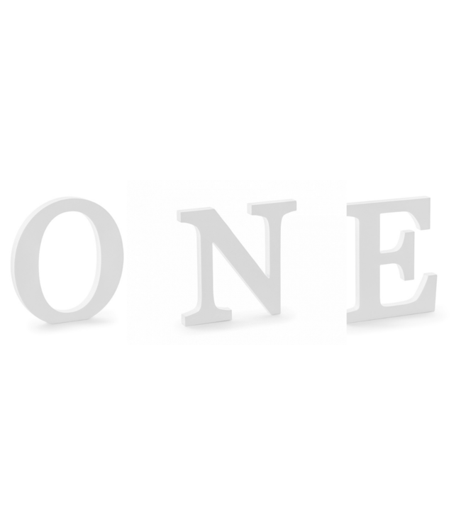 ONE houten letters | Wit | 20 x 60 cm