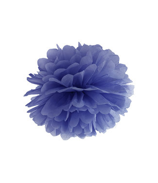 PartyDeco Pompom navy blauw 25cm