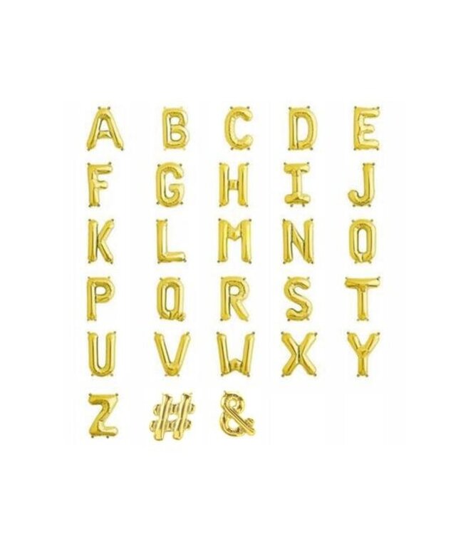 Folieballon # - Goud 35cm