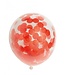 Globos Confettiballonnen Rood | 6 stuks