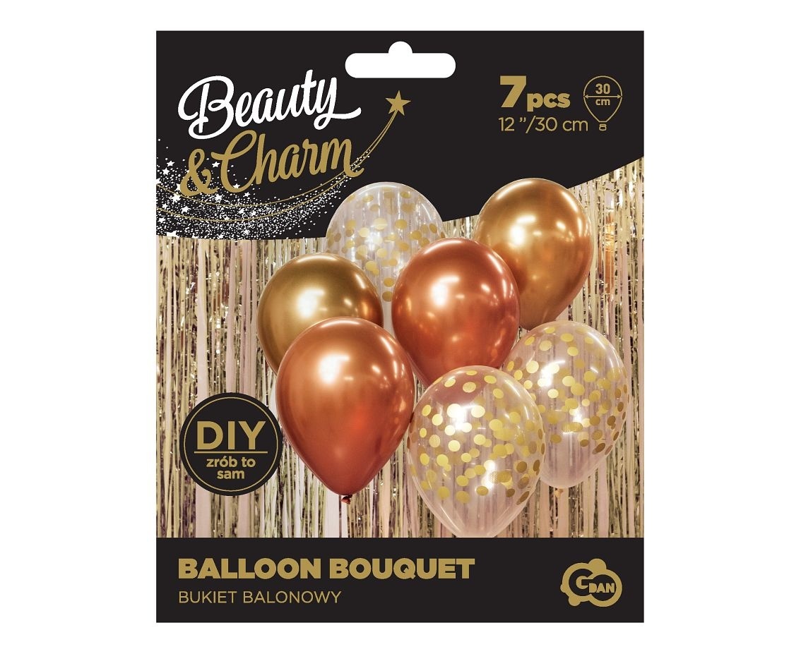 Ballonnen mix | Goud & Rosegoud | 7 stuks