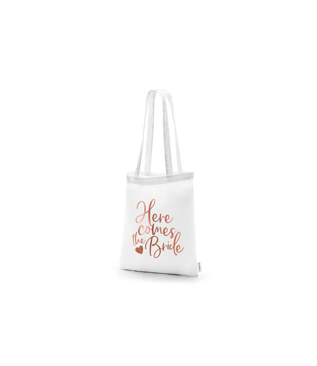 OUTLET Katoenen tas - Here comes the bride