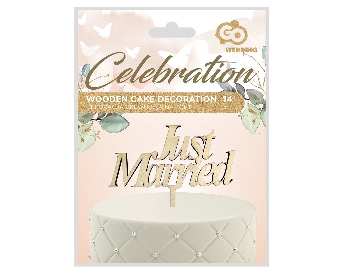 Taarttopper - Hout - Just Married