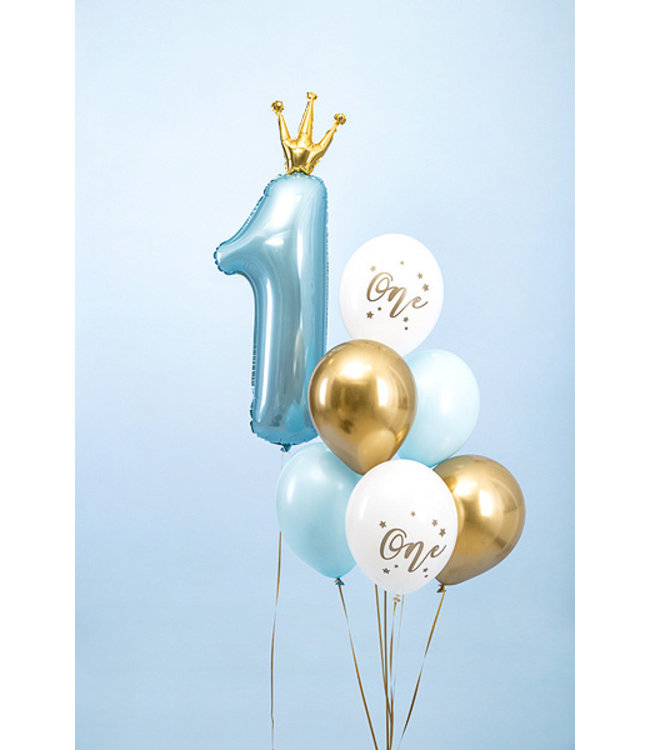 Ballonnenmix - Pastel Lichtblauw - One - 6stuks