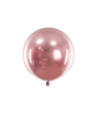 Reuzeballon Rose goud - CHROME - 60cm