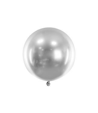 Strong Balloons Reuzeballon Zilver - CHROME - 60cm