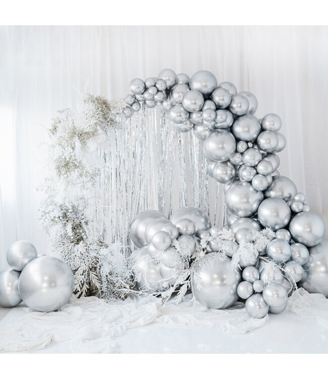 Ballon Glossy - Zilver - 60cm