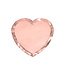 Bordjes hartvorm Rosegoud 21 cm | 6 stuks