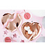 Bordjes hartvorm Rosegoud 21 cm | 6 stuks