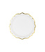 Bordjes wit met gouden rand | 6 stuks