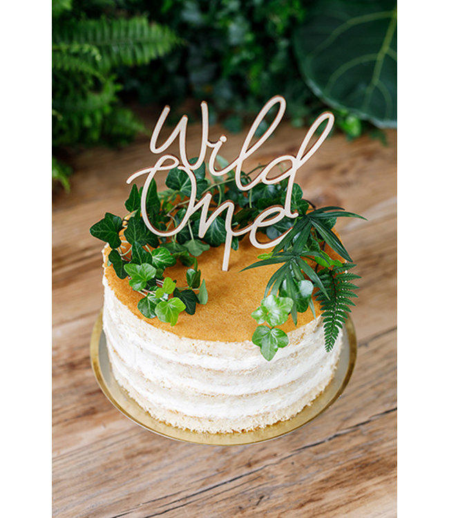 Taarttopper Wild One - hout