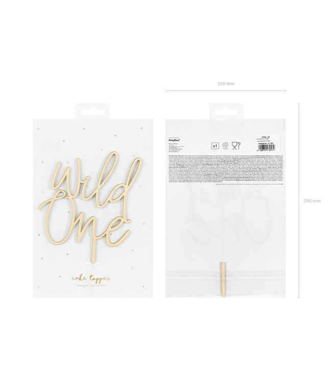 Taarttopper Wild One - hout