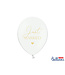 Ballonnen Just Married | wit & goud | 6 stuks