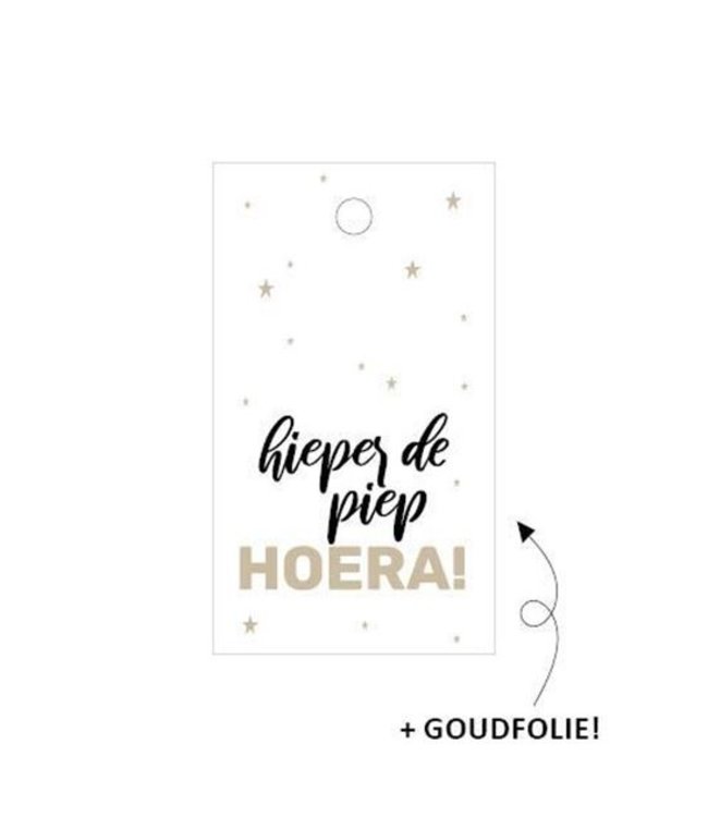 KP Cadeaulabel - Hieper De Piep HOERA!