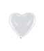 Hartballonnen wit klein | 25 cm = 10" | 5 stuks