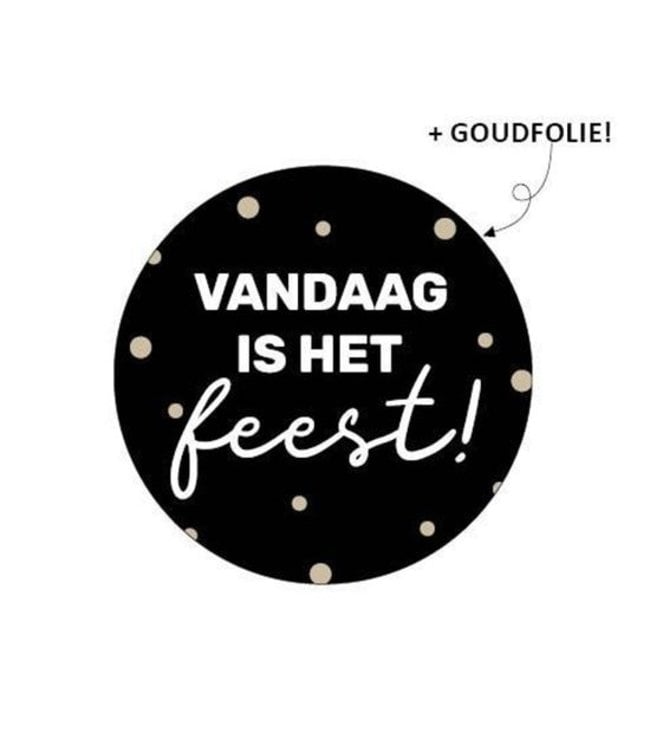 Feestdeco stickers Stickers - Vandaag is het feest | zakje 20 stuks