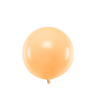 PartyDeco Jumbo reuzeballon - pastel licht perzik - 1 meter