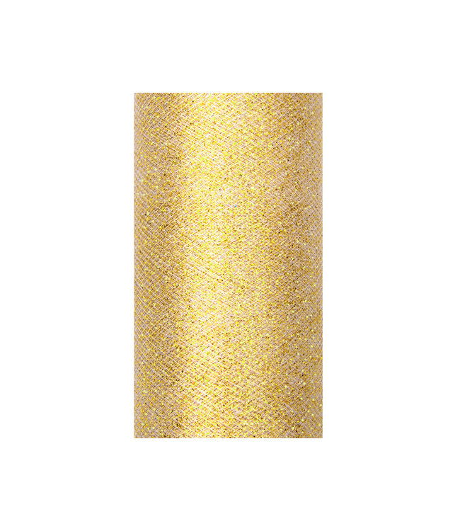 Tule goud op rol | 0,15 x 9 m