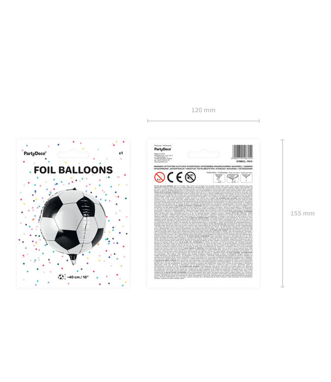 Folieballon voetbal | 40 cm