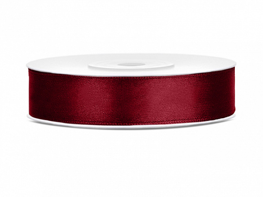 Bordeaux rood lint -1,2 cm breed - 25 meter lang