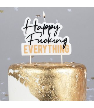 Ginger Ray OUTLET Kaars - Happy Fucking EVERYTHING - Zwart Goud