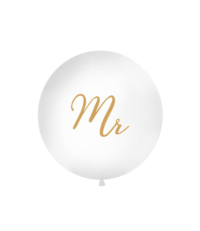 PartyDeco Reuzeballon Mr. Goud - 1 meter