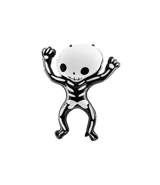 PartyDeco OUTLET Skelet ballon zwart/wit