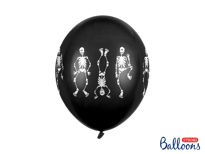 Ballonnen skelet zwart/wit