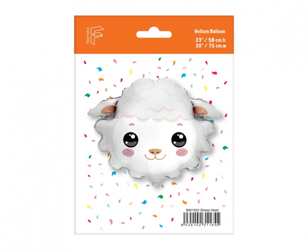 Schaap folieballon wit