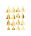 PartyDeco Kerst backdrop | kerstboompjes goud | 1 x 2,45 m