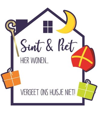 Haza Hier Wonen... - Sint & Piet Bord
