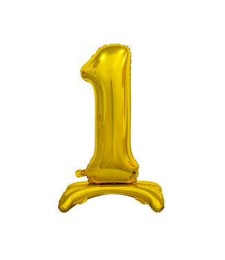 Beauty & Charm Cijferballon staand 1 XL goud - 74 cm