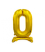 Cijferballon staand 0 XL goud | 74 cm