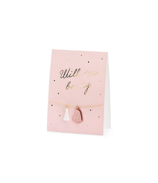 PartyDeco OUTLET Kaart met ketting Will you be my Maid of honor