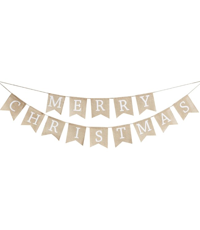 OUTLET Merry christmas jute slinger - 2,5 m